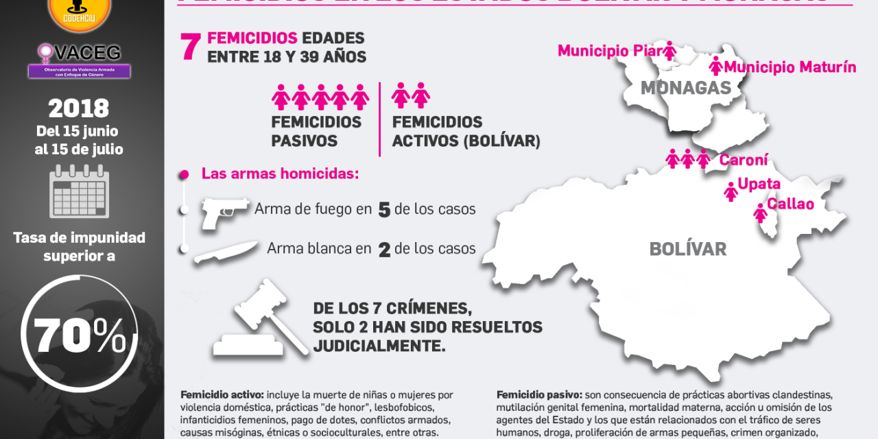 OVACEG: Informe de violencia armada con enfoque de género Bolívar y Monagas