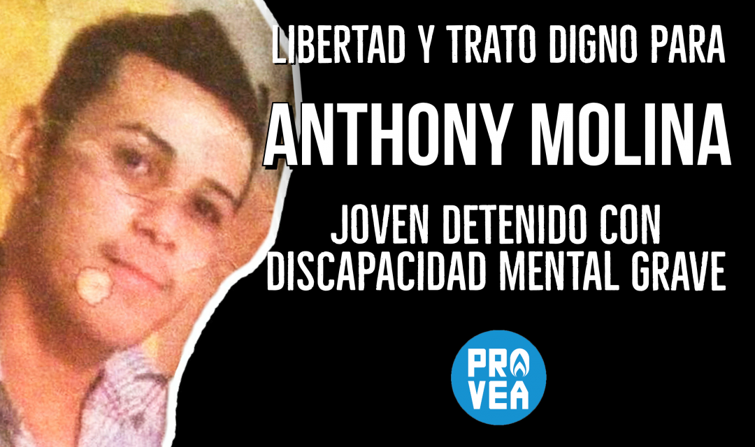 Provea denuncia detención y tratos degradantes contra Anthony Molina, joven con discapacidad mental