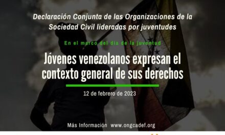 Jóvenes venezolanos expresan el contexto general de sus derechos
