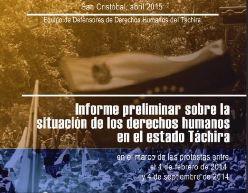 Informe sobre la Situación de los Derechos Humanos en el Estado Táchira