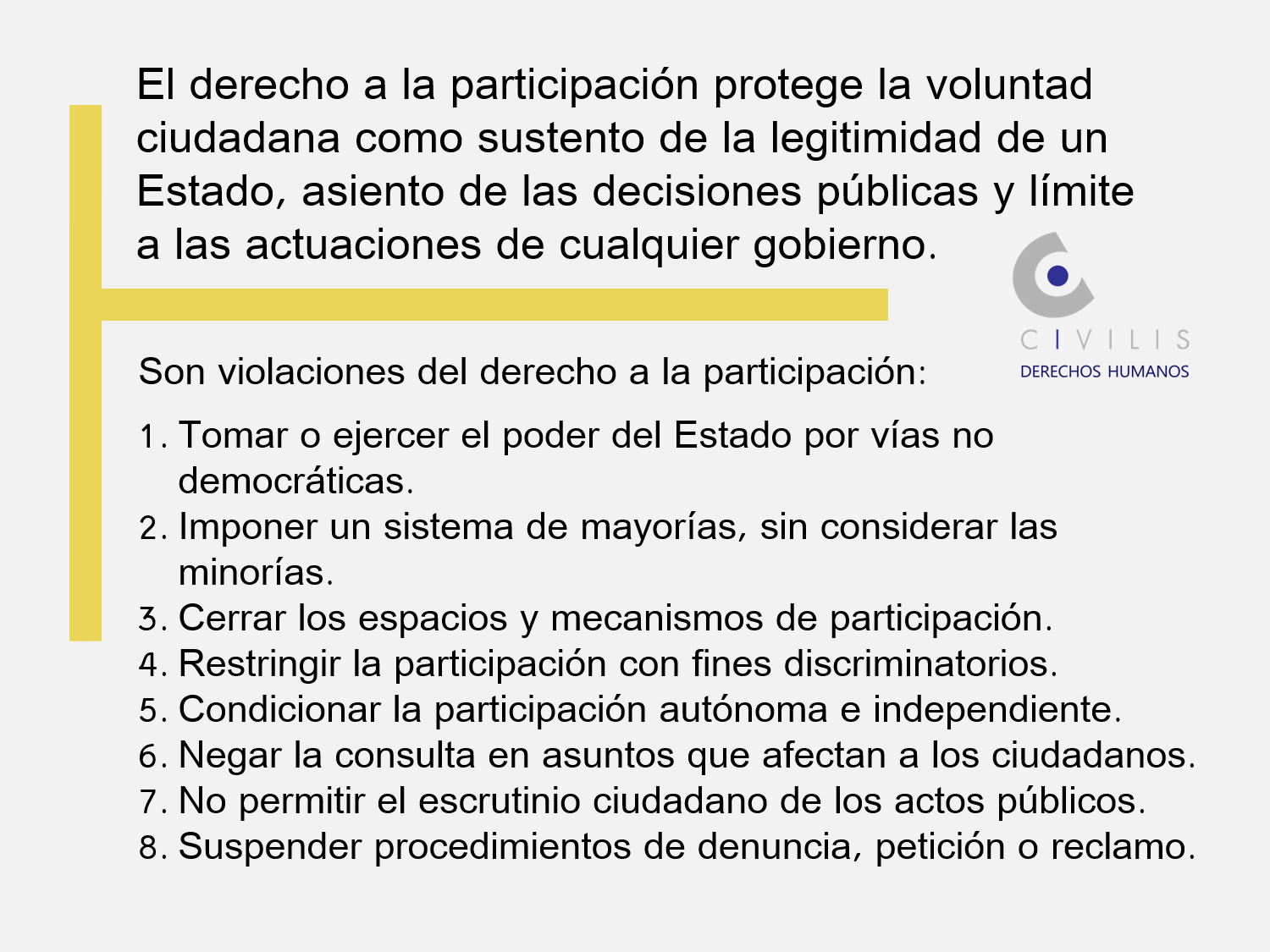 Derecho A La Participacion Civilis Derechos Humanos