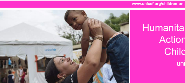 UNICEF estima que en 2020 1.9 millones de niños, niñas y adolescentes venezolanos migrantes en la región necesitarán de asistencia humanitaria y prote