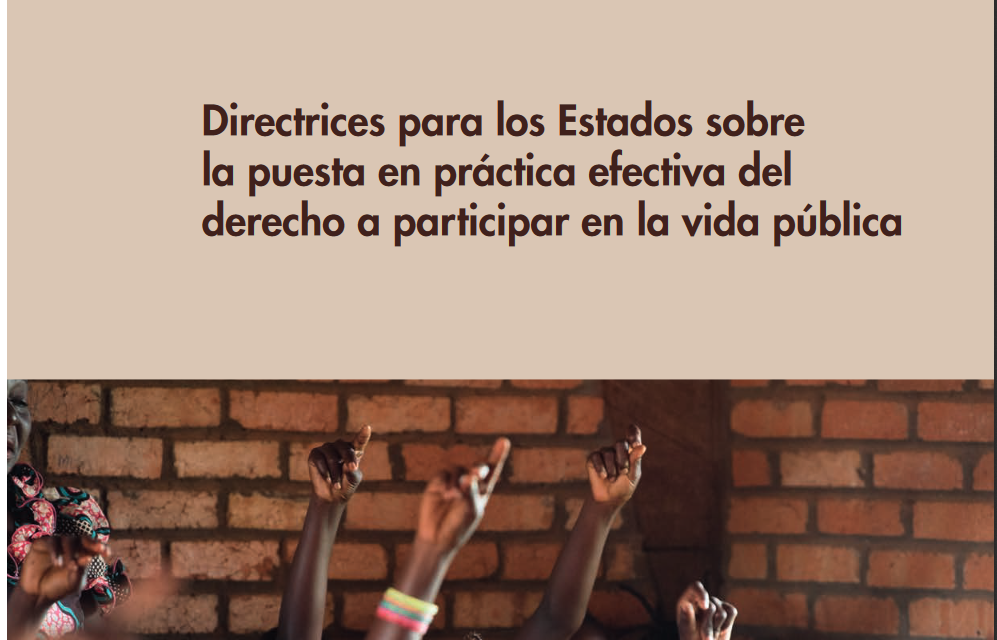 Directrices para los Estados sobre la puesta en práctica efectiva del derecho a participar en la vida pública
