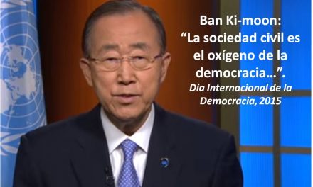 Banki-Moon: «La sociedad civil es el oxígeno de la democracia»