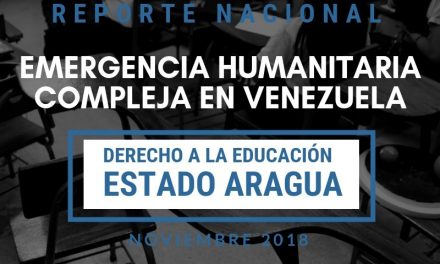 Reporte  Emergencia Humanitaria Compleja en el Derecho a la Educación en el estado Aragua