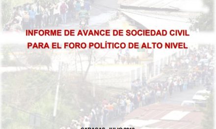 Informe Sinergia: Agenda 2030 y Emergencia Humanitaria. Venezuela, un país en franca involución